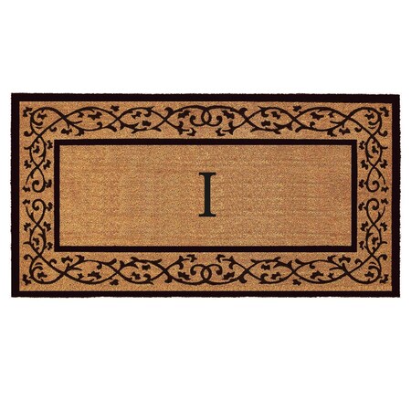 Monogram Door Mat, Black, Natural, 30 in W x 48 in L